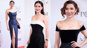 แซ่บจัดเต็ม! พรมแดงดารา ร่วมเดินโชว์ความสวย แสดงความยินดี 10 ปีแห่งแบรนด์ Poem