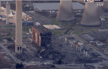 โรงไฟฟ้าในอังกฤษพังถล่ม