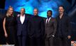 ชาร์ลิซ เธอรอน และ เจสัน สเตทแธม ร่วมแถลงข่าวภาพยนตร์ Fast & Furious 8 ที่ปักกิ่ง