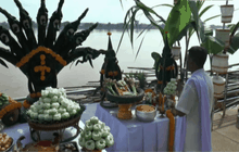 บวงสรวงพญานาคก่อนสร้างเรือไฟ