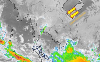 ประเทศไทยมีอากาศหนาวเย็น – ภาคใต้มีฝนตกหนักบางแห่ง คลื่นลมแรง