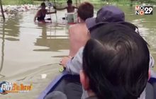 เร่งอพยพผู้คนหนีน้ำท่วมหนักกัมพูชา