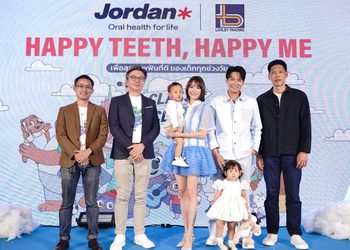 Jordan แบรนด์ยักษ์นอร์เวย์ จับมือ ล็อกซเล่ย์ เทรดดิ้ง ประกาศบุกตลาดในไทย สุขภาพช่องปากเด็กเต็มตัว เปิดตัว New Universe ในแคมเปญ “Happy Teeth, Happy Me” ชูจุดเด่นผู้เชี่ยวชาญด้าน Kids Oral Care ตั้งเป้ายอดขายปี 2569 เติบโตทะยาน 20%