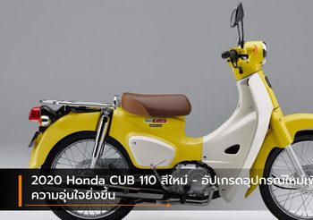 2020 Honda CUB 110 สีใหม่ – อัปเกรดอุปกรณ์ใหม่เพิ่มความอุ่นใจยิ่งขึ้น