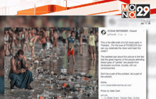 โลกออนไลน์เผยภาพขยะงานฟูลมูน ปาร์ตี้ เต็มชายหาด