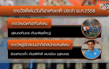 “ซิโก้-ช้างศึก” คว้าดีเด่นวันกีฬาแห่งชาติ 2558