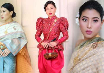 พระองค์หญิงสิริวัณณวรีฯ ทรงพระสิริโฉมงดงาม ในฉลองพระองค์ผ้าไทยดั้งเดิม