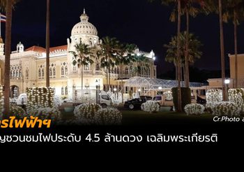 การไฟฟ้าฯ เชิญชวนชมไฟประดับ 4.5 ล้านดวง เฉลิมพระเกียรติ