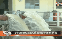 ชาวนาติดตามการผันน้ำคลองมะขามเฒ่าอู่ทอง