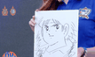 แฟนบอลประมูลภาพวาดการ์ตูน “ซึบาสะ” กว่าแสนบาท