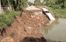 ตลิ่งแม่น้ำน้อยเมืองชัยนาททรุดตัวต่อเนื่อง