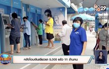 คลังโอนเงินเยียวยา 5,000 แล้ว 11 ล้านคน