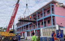 เตรียมรื้อถอนหอพักทรุดในจังหวัดสมุทรสาคร