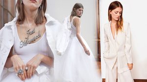 ชุดแต่งงาน สไตล์บอยๆ เอาใจสาวเท่ จากแบรนด์ Oscar De La Renta
