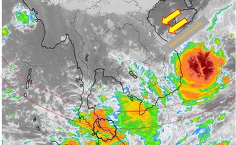 อีสานเฝ้าระวังฝนตกหนัก จากหย่อมความกดอากาศต่ำกำลังแรง 14-15 ต.ค.นี้