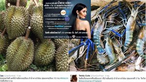 แจกช่วยชาติ! ชาวทวิตเทกระจาดแจกของ คนร่วมโหวต น้ำตาล ชลิตา ให้มงลง..ทุเรียน กุ้งเผา ยันลิปสติกมาหมด