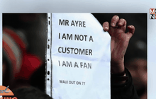 แฟนหงส์รีบออกจากสนามประท้วงตั๋วแพง