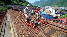 เที่ยวญี่ปุ่น ปั่นจักรยานเสือภูเขา บนรางรถไฟสายเก่า ที่เมืองฮิดะ