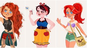 ภาพวาดสุดเก๋ไก๋! เสกเจ้าหญิงดิสนีย์ ให้กลายเป็นสาวยุคใหม่ ใน ศตวรรษที่ 21