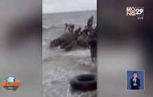 เร่งช่วยเด็กหญิงถูกทะเลซัดชายหาดบางแสน