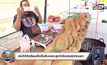 พ่อค้าโต้ทุเรียนแข็งเป็นหินเพราะลูกค้าต้องรอสุกก่อนแกะ