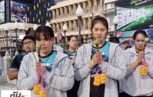 ลูกยางสาวไทยขอพรย่าโม ก่อนสู้ศึกเนชันส์ลีก
