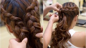 คลิปวิธี ถักเปียเกล้า ครึ่งศรีษะ สไตล์เจ้าสาว แต่ได้ลุคที่ดูชิลล์ชิลล์