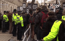 ประท้วงต้านทิ้งระเบิดในซีเรีย