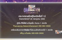 ประกาศผลผู้โชคดีกิจกรรม “Mono29 Celebration” ครั้งที่ 12