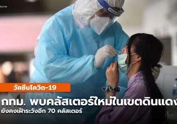 กทม.เผย พบคลัสเตอร์ใหม่ในเขตดินเเดง เฝ้าระวัง 70 คลัสเตอร์