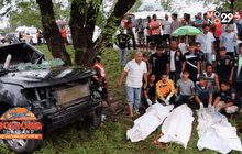 อุบัติเหตุรถกระบะเสียหลักชนต้นไม้ ดับยกครัว 