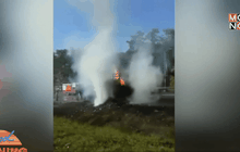 ไฟไหม้รถบรรทุกเคมีภัณฑ์ เสียหายกว่า 3 ล้านบาท