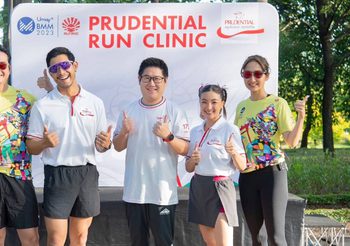 คู่รักอารมณ์ดี กาย – ฮารุ วาร์ปเข้าคลาสซ้อมวิ่งกับกิจกรรม Prudential Run Clinic ชวนสุขภาพดีไปด้วยกันในงาน Prudential Family Run