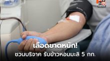 โลหิตสำรองต่ำทั่วประเทศ ชวนบริจาครับข้าวหอมมะลิ