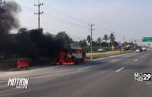 รถตู้ไฟไหม้วอดทั้งคันย่านนครชัยศรี จ.นครปฐม