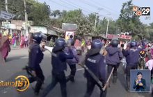 ตำรวจบังกลาเทศปะทะผู้ประท้วงขอขึ้นค่าแรง