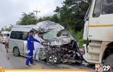 รถตู้แฟนบอลท่าเรือประสบอุบัติเหตุระหว่างเดินทางไปหนองบัวลำภู