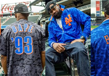 BAPE x Mitchell & Ness ปล่อยแคปซูลคอลเลคชั่นเสื้อเบสบอล MLB