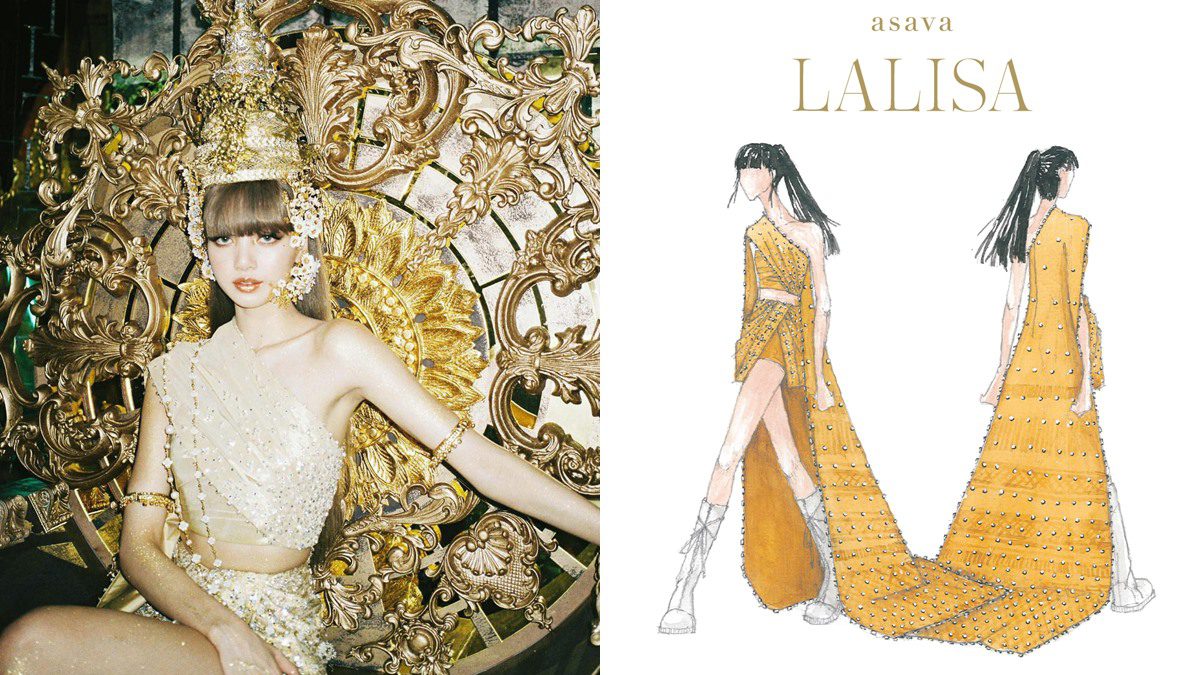 ห่มสไบให้โลกจำ Lalisa กับการสวมชุดไทย เป็นหนึ่งซีนสาวไทยในเอ็มวี ด้วยผลงานออกแบบ Asava