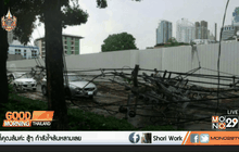 ฝนถล่มกรุง ทำต้นไม้ล้มพาดรางบีทีเอส