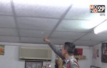 ตรวจสอบกระสุนปริศนาทะลุหลังคาภายในปั๊มน้ำมัน