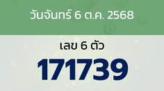 หวยลาว งวดวันจันทร์ 6 ตุลาคม 2568