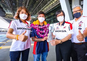 Honda ต้อนรับ ‘ก๊องส์-ธัชกร’ หลังสร้างประวัติศาสตร์คว้า TOP 8 ศึกนักบิดดาวรุ่งชิงแชมป์โลก