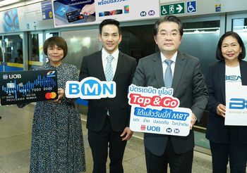 ยูโอบี เปิดตัวบริการชำระเงินด้วยบัตรเดบิตแบบไร้สัมผัส ‘Tap & Go’ ณ สถานีรถไฟฟ้า MRT