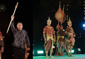 มาดได้จริง! “อั้ม อธิชาติ” หล่อเข้มลุคพระเจ้าปราสาททอง ขลังจนคนทั้งงานมองไม่วางตา