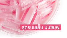 สูตรทำนมเย็น นมชมพู น้ำหวานดับร้อน