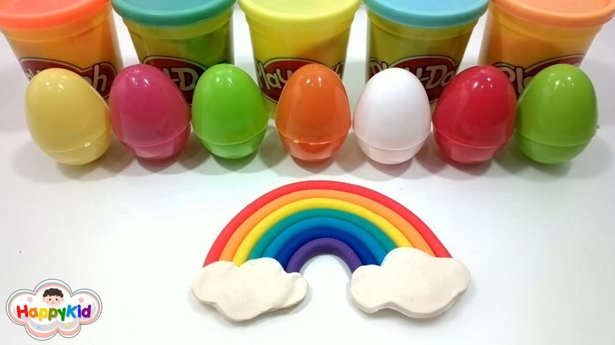 แป้งโดว์สายรุ้ง | เรียนรู้สีและคำศัพท์ด้วยแป้งโดว์ | ปั้นแป้งโดว์ | Rainbow Play-Doh