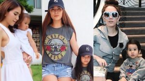 แมทช์เสื้อผ้าคู่แม่ลูก ในโทนสี ขาว ดํา เทา แบบคูลๆ ไปช้อปปิ้ง