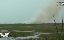 ไฟไหม้บึงสีไฟ จ.พิจิตร เกิดหมอกควันจำนวนมาก