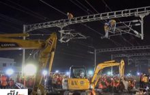 คนงานจีน 1,500 คน สร้างทางรถไฟเสร็จใน 9 ชม.